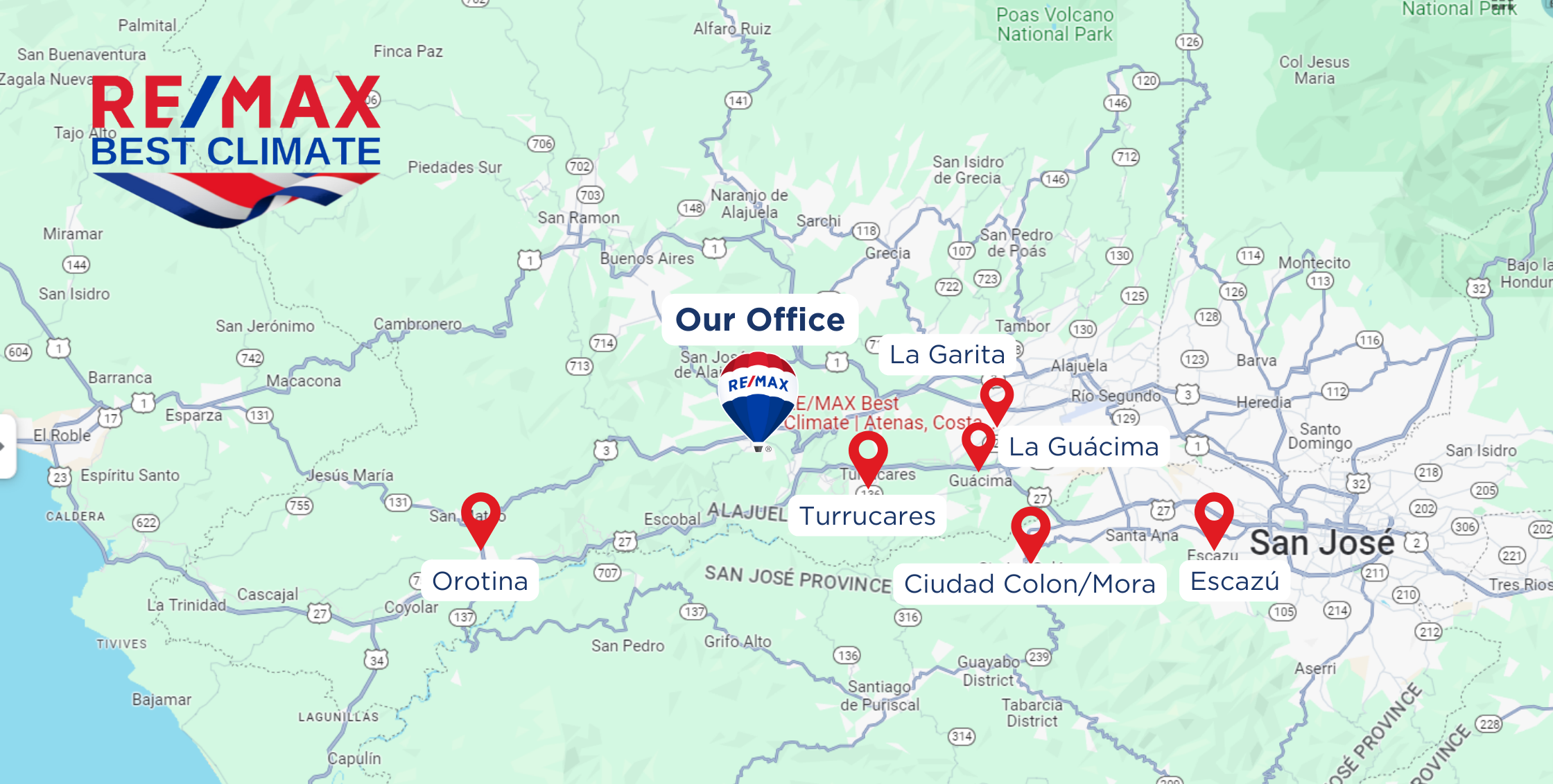 surrounding areas of atenas